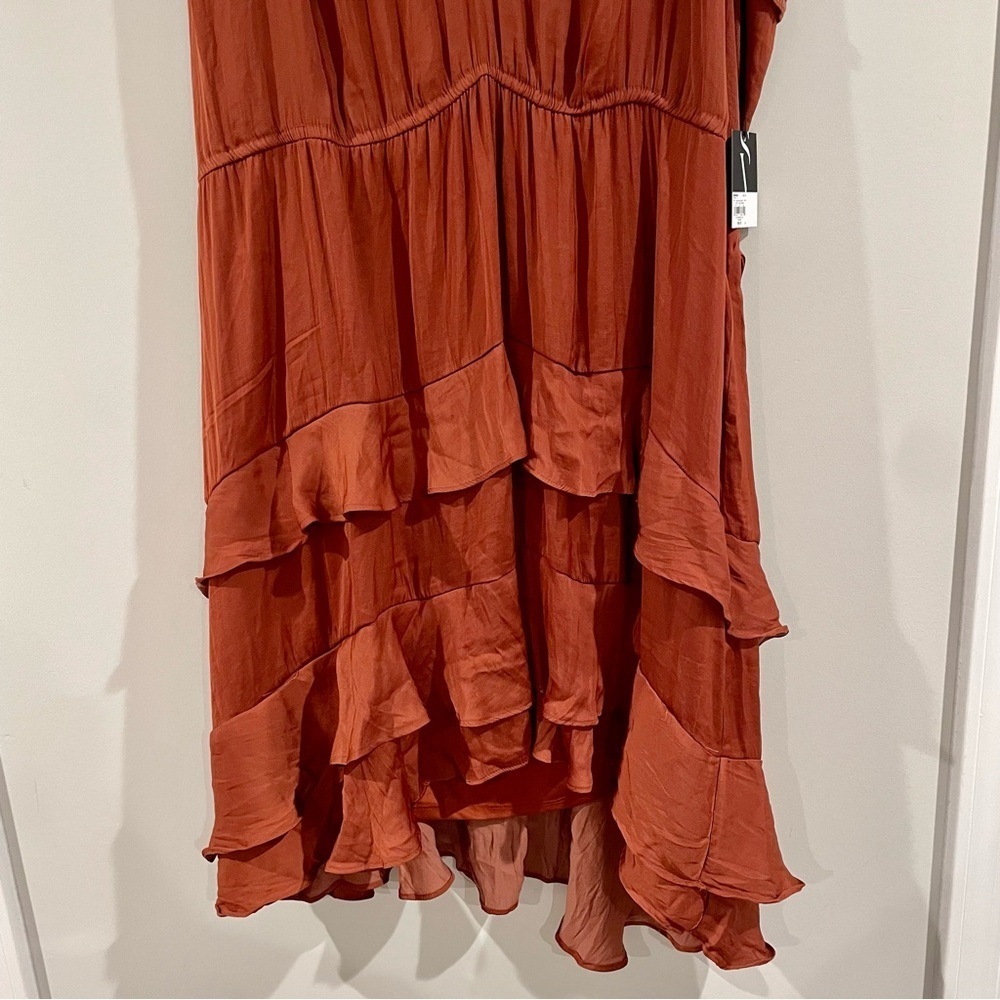 Simply Vera Vera Wang Tiered Ruffle Dress Knee Length Plus Size Romantic Ruffles - Picture 8 of 16